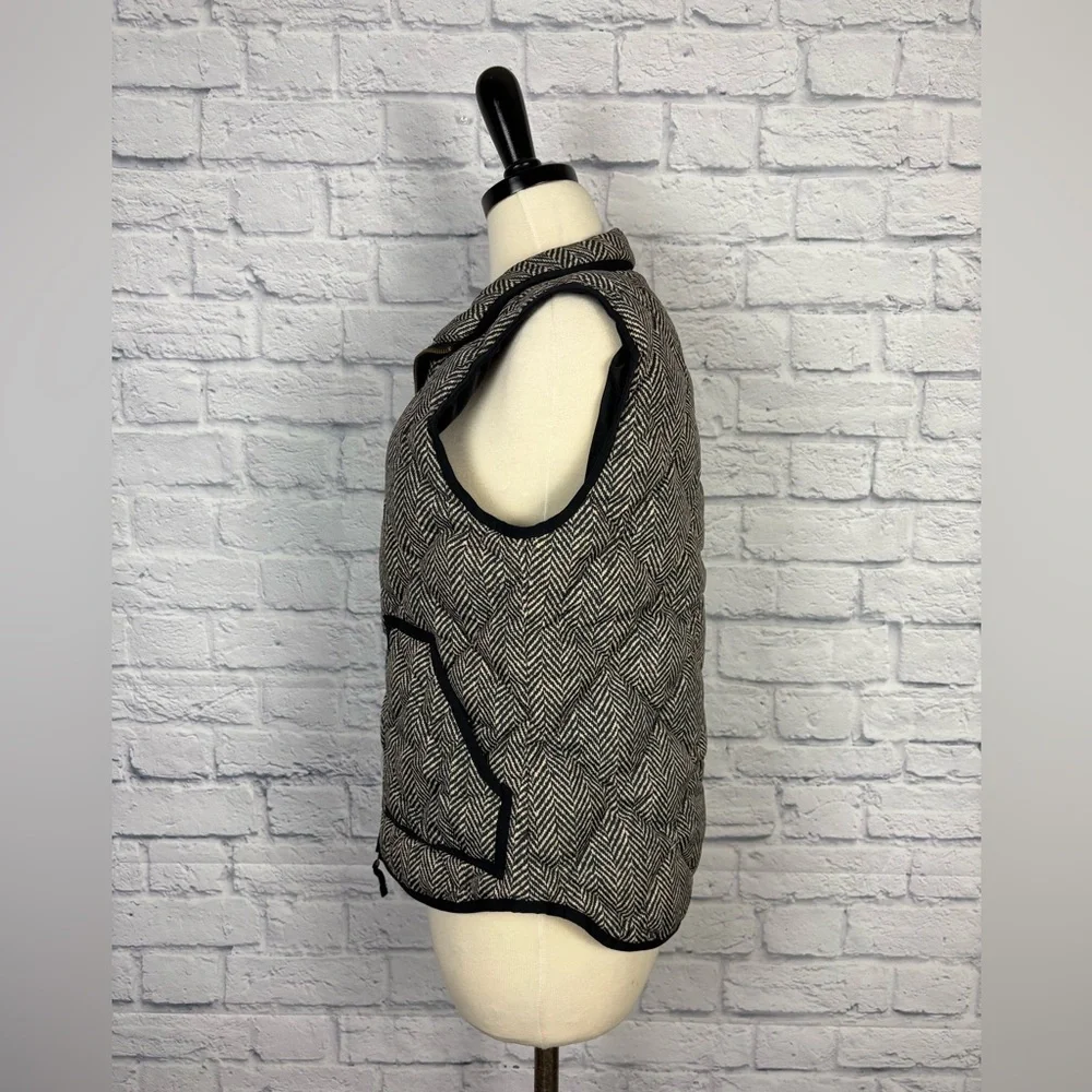 J.Crew Herringbone Down Puffer Vest size S - Picture 4 of 8